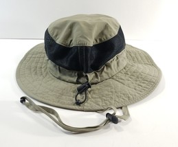 Magellan Outdoors Bucket Hat Men&#39;s Large Khaki Vented Chin Strap Fishing Hiking - £7.04 GBP