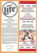 2000 Boston Red Sox Voided Full Ticket With Pedro Martinez Photo - $1.50