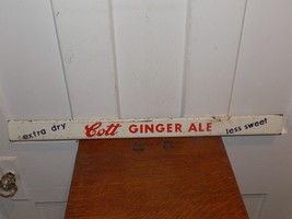 Vintage Extra Dry Cott Ginger Ale Less Sweet Metal Rack Sign - $1,199.48 MXN