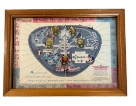 Disneyland 35 Years Of Magic Limited Edition Framed Map With 5 Pins 8.5&quot;... - $186.99