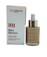 Clarins Skin Illusion Natural Hydrating Foundation #101 LINEN,  1 Oz NIB - $371.97 MXN