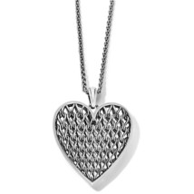 NWT Brighton heart pendant necklace chain adjustable silver gift memories - $59.99