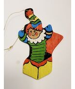 Vintage 1960s Christmas Ornament Jack-In-The-Box 4.5&quot; Handmade Hand Pain... - €22,12 EUR