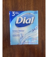 Dial Antibacterial Soap Bars, Spring Water, 3 Bars, 4 oz Each, New, Sealed - $341.46 MXN