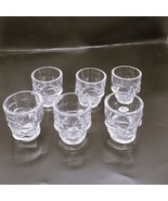 Gothic Ghost Skull  Clear Glass Shot Glasses 3D set of 6                20c - $15.84