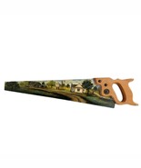 Handpainted Hand Saw Blade Farm Scene Signed by Artist VTG In Display Co... - $123.48 CAD
