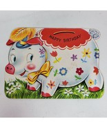 Vintage Piggy Banker Greeting Card Happy Birthday - $74.25 MXN