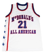 Kevin Garnett #21 McDonald&#39;s All American Basketball Jersey Sewn White Any Size - £28.03 GBP