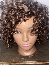 Ms Taj Short Human Hair Afro Wigs for Black Women Brazilian Virgin Short Curly - £18.90 GBP
