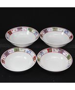 Oneida Holiday Surprise Soup Cereal Bowls Christmas 6-1/4&quot; Lot of 4 Xmas - €12,61 EUR