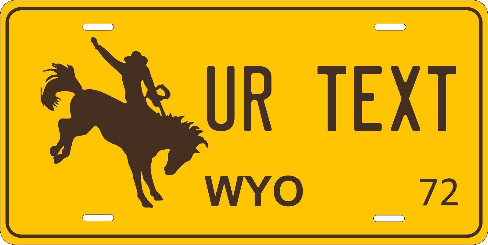 Wyoming 1972 License Plate Personalized Custom Auto Bike Motorcycle Moped Tag - £8.70 GBP - £14.43 GBP