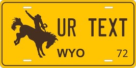 Wyoming 1972 License Plate Personalized Custom Auto Bike Motorcycle Mope... - £8.75 GBP+
