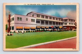 Breakers Hotel Virginia Beach VA UNP Linen Postcard F19 - $4.90