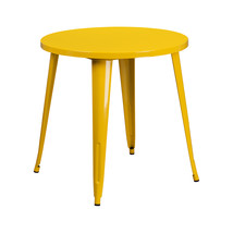 Flash Furniture 30 in. Round Yellow Metal Indoor &amp; Outdoor Table - $206.65
