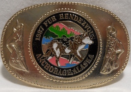 1987 Anchorage Fur Rondy Rendezvous Collector Belt Buckle/Wolf-Mint Condition - £29.09 GBP