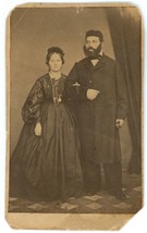 Circa 1860&#39;S Increadible Rare Antique Cdv Of Interracial Couple Named On Back - £73.24 GBP