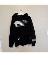 Freedom Industries Hoodie Large Black Cotton USA Flag American Casual Ad... - $301.56 MXN
