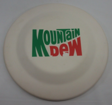 Mountain Dew Flying Disc Busrel White VTG Paint Loss 9 1/2&quot; Promotional Pop Soda - £11.80 GBP