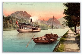 Steamship Aare and Lake Brienz Promenade Thun Switzerland UNP DB Postcard V23 - £3.87 GBP