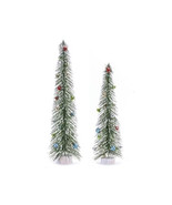 Glittered Bottle Brush Tree with Ornaments (Set of 2) - $1,575.44 MXN
