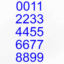 Blue Vinyl Custom Number Decal Sheet Mailbox Address Boat Sticker Kit - £7.80 GBP+