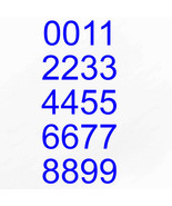 Blue Vinyl Custom Number Decal Sheet Mailbox Address Boat Sticker Kit - $13.43 CAD+