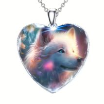 Wolf Heart Pendant Necklace - New - £10.37 GBP
