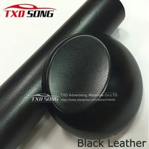 Prem quality Black leather vinyl film Black leather pattern pvc film for car int - £68.81 GBP