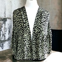 Umgee Ladies Open Front Cardigan Duster Green Animal Print NEW Small/Medium - £25.88 GBP