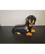 Ceramic Dachshund Dog 8”x 4&quot;x 6&quot; - Black Brown Decor Sweet Cute - $14.99