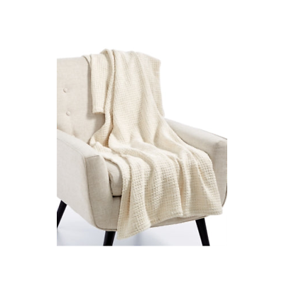 Hotel Collection Throw Honeycomb Cotton Size 50 x 70 Inch Color Oatmeal - $110.00