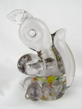 Lenwile mid-century Blown Glass Squirrel Multi-color Millefiori Paperweight 6&quot; - £10.78 GBP