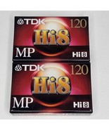 (2) TDK Hi 8 MP120 Camcorder Video Cassette Premium Performance BNIP Hi8... - £15.27 GBP