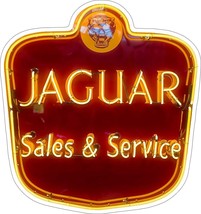 Jaguar Neon Advertising Laser Cut Metal Sign (not real neon) - £54.49 GBP