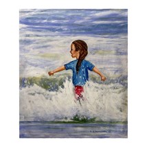 Betsy Drake Girl in Surf Throw - £51.43 GBP