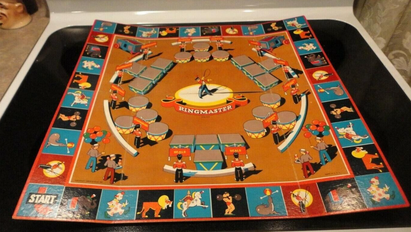 Primary image for Ringmaster Circus Board Game Vintage 1947 Cadaco Complete No Box