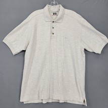 Dockers Men Polo Size L Tan Khakiwear Vintage Short Sleeve Classic Butto... - £10.75 GBP