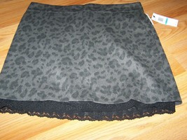 Size 5-6 Jessica Simpson Grey Animal Print Cindy Mini Skirt Cheetah Leop... - $22.00