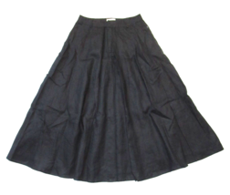 NWT DISSH Sofia in Black Linen A-line Midi Skirt AU 12 / US 8 - £64.70 GBP