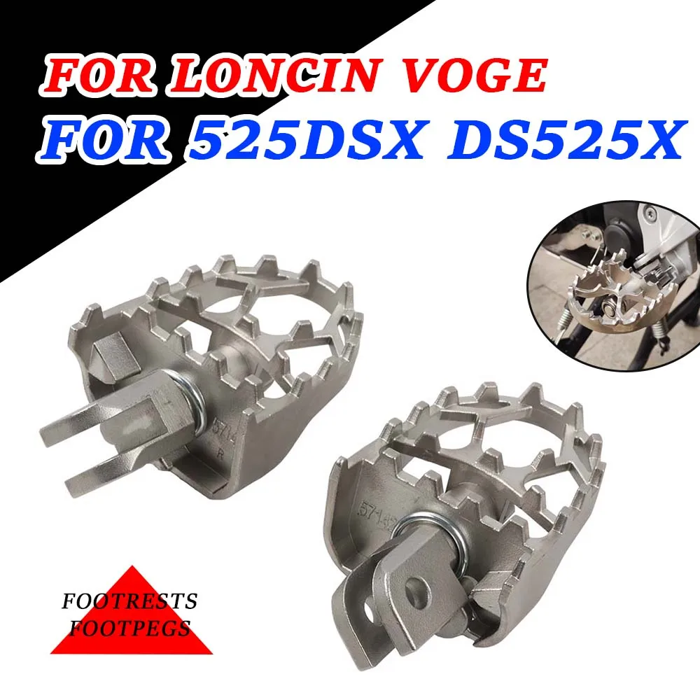 Motorcycle Footrests Footpegs Foot Rests Pegs Plate Pedal For VOGE DSX52... - $62.87