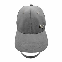 PUMA Mens Alloy Stretch Fit Cap Size Small/Medium Gray Silver Logo - $9.69