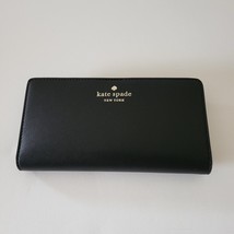 Kate Spade K6011 Dana Saffiano PVC Large Slim Bifold Wallet Black - $58.99