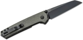 Kizer Cutlery Vanguard Domin Folding Knife 3.31&quot; 154CM Black Reverse Tanto Blade - £82.21 GBP