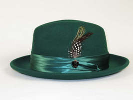 Men Bruno Capelo Hat Australian Wool soft Crushable Fedora Giovani Un115 Emerald image 2