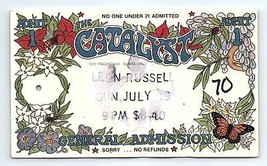 Leon Russell Concert Ticket Stub Juillet 19 1992 Santa Cruz California Le - £23.84 GBP