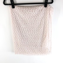 Charlotte Russe Womens Scarf Infinity Open Knit Metallic Ivory White 37x32 - £7.76 GBP