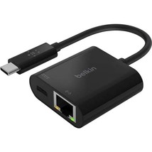 Belkin INC001BK-BL USB-C to Ethernet + Charge Adapter - £48.54 GBP