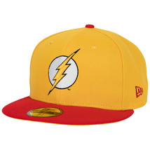The Flash Logo DC Comics Yellow Colorway New Era 59Fifty Fitted Hat Yellow - £39.26 GBP