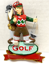 Golf Christmas Tree Ornament Golfer with Bag and Club 4 inches - £7.56 GBP
