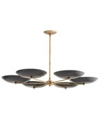 6 Light Dome Griffith Linear Chandelier, Handmade Chandelier lighting - £560.19 GBP